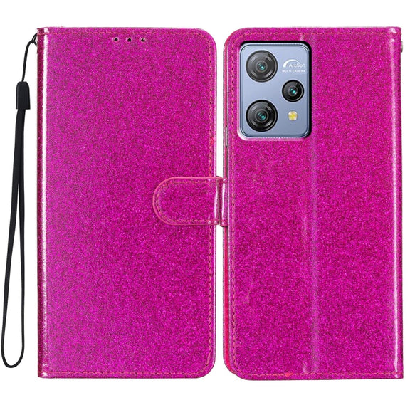 For Blackview A53 Pro Glitter Powder Flip Leather Phone Case(Rose Red)
