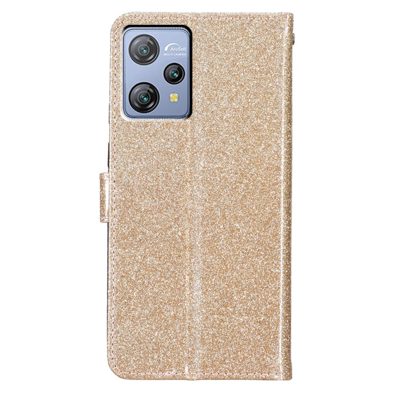 For Blackview A53 Pro Glitter Powder Flip Leather Phone Case(Gold)