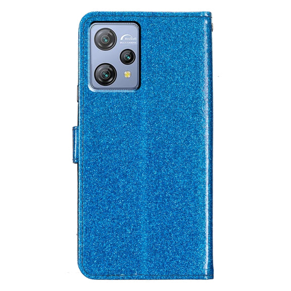 For Blackview A53 Pro Glitter Powder Flip Leather Phone Case(Blue)