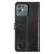 For Blackview A55 Pro Glitter Powder Flip Leather Phone Case(Black)