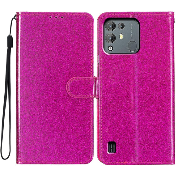 For Blackview A55 Pro Glitter Powder Flip Leather Phone Case(Rose Red)