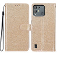 For Blackview A55 Pro Glitter Powder Flip Leather Phone Case(Gold) - More Brand by PMC TechLife | Online Shopping South Africa | PMC TechLife