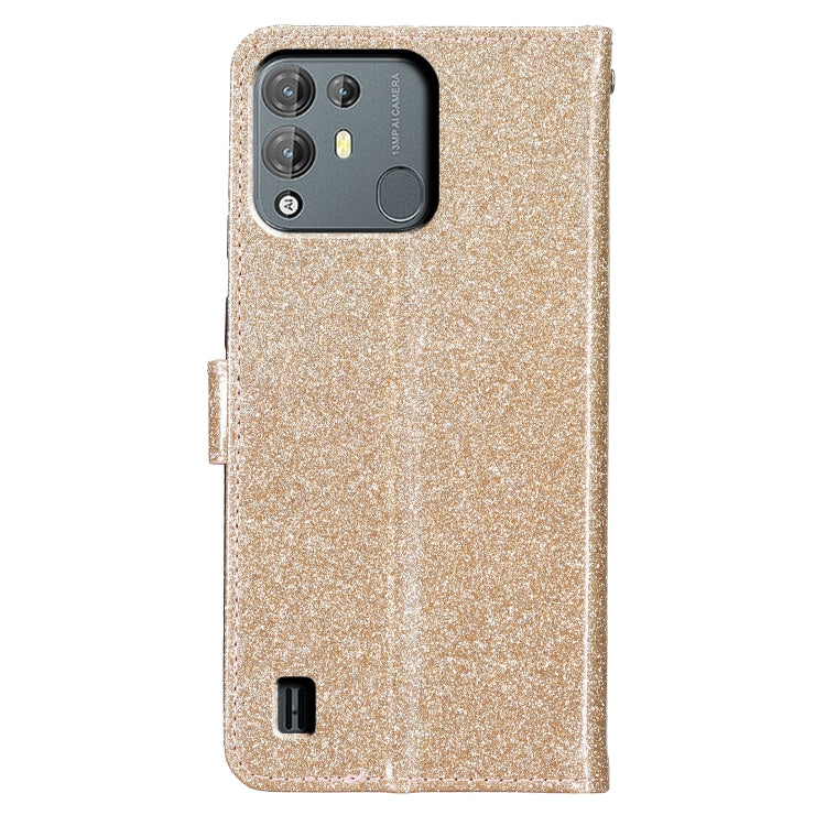 For Blackview A55 Pro Glitter Powder Flip Leather Phone Case(Gold)