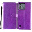 For Blackview A55 Pro Glitter Powder Flip Leather Phone Case(Purple) - More Brand by PMC TechLife | Online Shopping South Africa | PMC TechLife