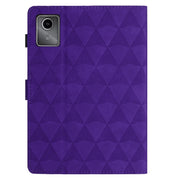 For Lenovo Tab M11/Xiaoxin Pad 11 2024 Diamond Texture Embossed Leather Smart Tablet Case(Purple)