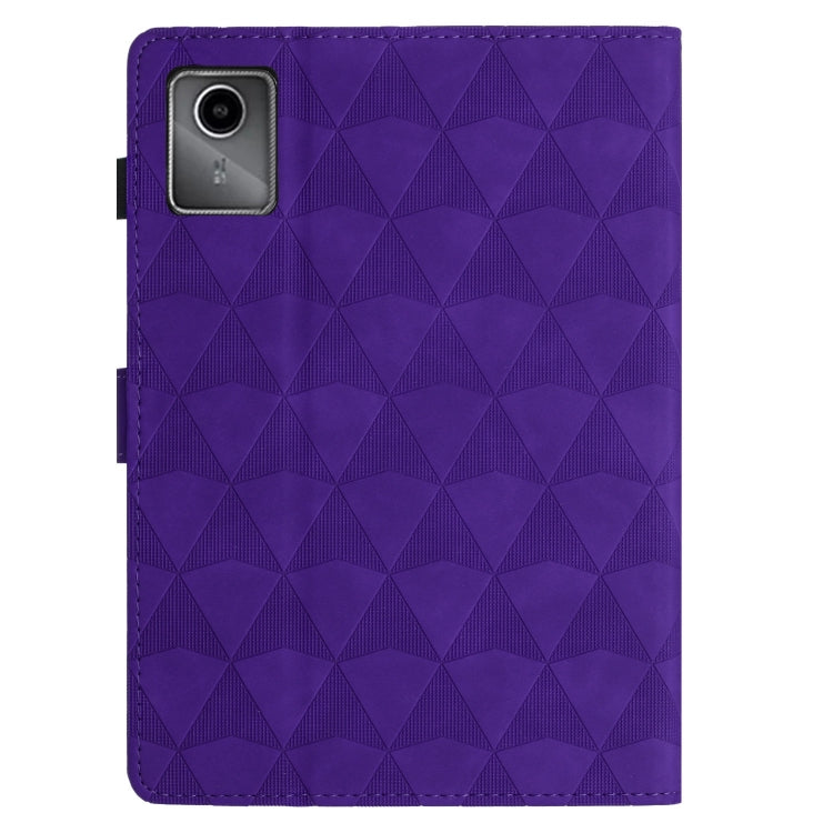 For Lenovo Tab M11/Xiaoxin Pad 11 2024 Diamond Texture Embossed Leather Smart Tablet Case(Purple)