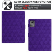 For Lenovo Tab M11/Xiaoxin Pad 11 2024 Diamond Texture Embossed Leather Smart Tablet Case(Purple)