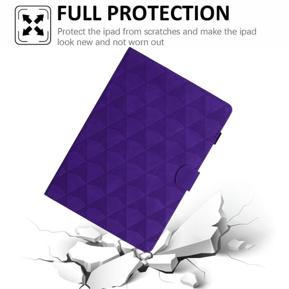 For Lenovo Tab M11/Xiaoxin Pad 11 2024 Diamond Texture Embossed Leather Smart Tablet Case(Purple)