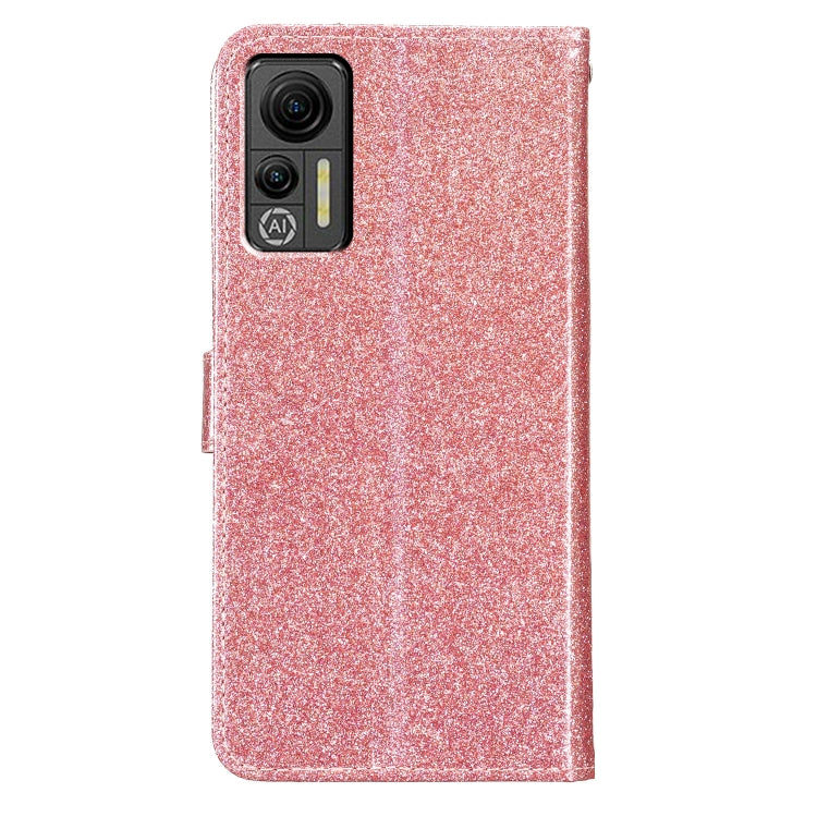 For Ulefone Note 14 Glitter Powder Flip Leather Phone Case(Rose Gold)