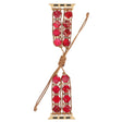 For Apple Watch Series 6 40mm Hexagonal Stones Drawstring Chain Watch Band(Red) - Watch Bands by PMC TechLife | Online Shopping South Africa | PMC TechLife