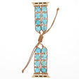 For Apple Watch Series 3 38mm Hexagonal Stones Drawstring Chain Watch Band(Blue) - Watch Bands by PMC TechLife | Online Shopping South Africa | PMC TechLife