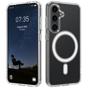 For Samsung Galaxy S25+ 5G MagSafe Magnetic Acrylic TPU Phone Case(Transparent)