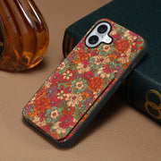 For iPhone 16 Dual Card Slot Holder Phone Case(Summer Red)
