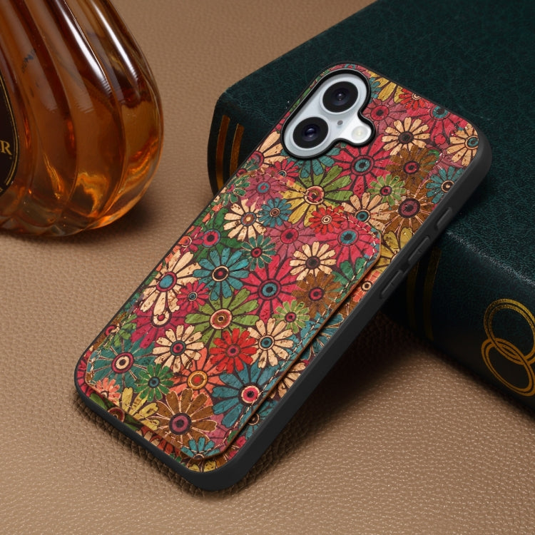 For iPhone 16 Plus Dual Card Slot Holder Phone Case(Spring Green)