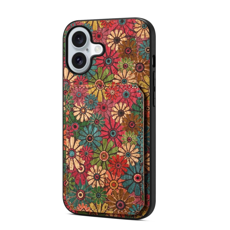 For iPhone 16 Plus Dual Card Slot Holder Phone Case(Spring Green)
