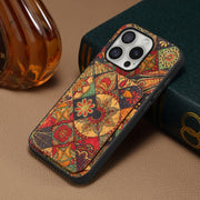 For iPhone 16 Pro Dual Card Slot Holder Phone Case(Autumn Yellow)