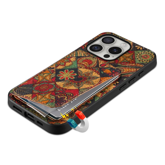 For iPhone 16 Pro Max Dual Card Slot Holder Phone Case(Autumn Yellow)