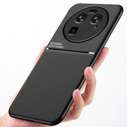 For OPPO Find X6 Pro Classic Tilt Strip Grain Magnetic Shockproof PC + TPU Phone Case(Blue)