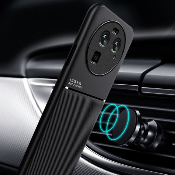 For OPPO Find X6 Pro Classic Tilt Strip Grain Magnetic Shockproof PC + TPU Phone Case(Blue)