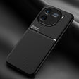 For vivo iQOO 12 Pro Classic Tilt Strip Grain Magnetic Shockproof PC + TPU Phone Case(Black) - iQOO 12 Pro Cases by PMC TechLife | Online Shopping South Africa | PMC TechLife