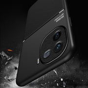 For vivo iQOO 12 Pro Classic Tilt Strip Grain Magnetic Shockproof PC + TPU Phone Case(Black)