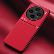 For vivo X100 Classic Tilt Strip Grain Magnetic Shockproof PC + TPU Phone Case(Red) - X100 Cases by PMC TechLife | Online Shopping South Africa | PMC TechLife