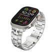 For Apple Watch Ultra 49mm Butterfly Buckle 5-Beads Metal Watch Band(Silver White) - free shipping - PMC TechLife - Order now!