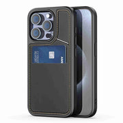 For iPhone 15 Pro Max DUX DUCIS Rafi II Series MagSafe Magnetic Holder RFID Phone Case(Black)