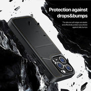 For iPhone 16 Pro DUX DUCIS Rafi II Series MagSafe Magnetic Holder RFID Phone Case(Black)