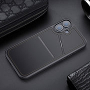 For iPhone 16 DUX DUCIS Rafi II Series MagSafe Magnetic Holder RFID Phone Case(Black)