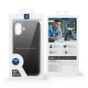 For iPhone 16 DUX DUCIS Rafi II Series MagSafe Magnetic Holder RFID Phone Case(Black)