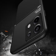 For Xiaomi Redmi Note 13 Pro+ 5G Classic Tilt Strip Grain Magnetic Shockproof PC + TPU Phone Case(Green)
