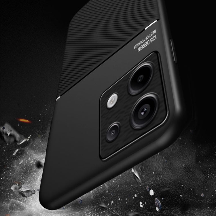 For Xiaomi Redmi Note 13 Pro+ 5G Classic Tilt Strip Grain Magnetic Shockproof PC + TPU Phone Case(Green)