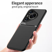For Huawei Pura 70 Pro Classic Tilt Strip Grain Magnetic PC Hybrid TPU Phone Case(Black)