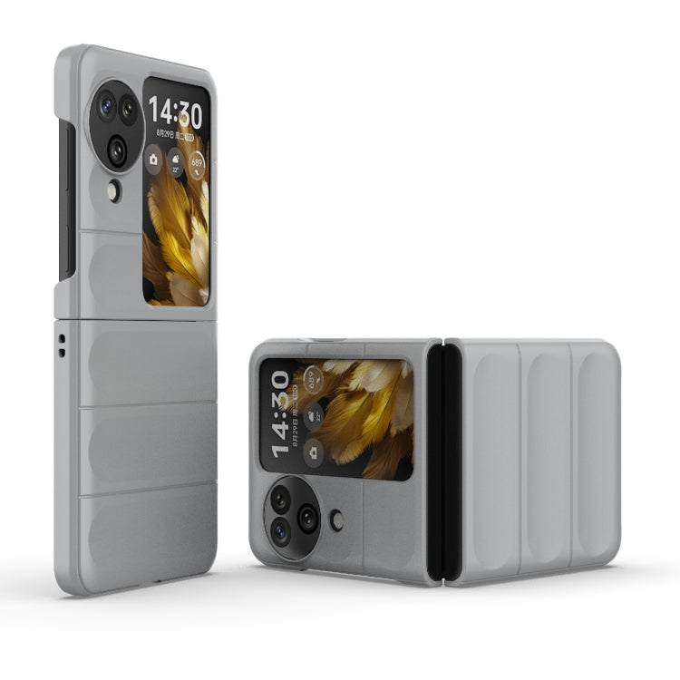 For OPPO Find N3 Flip Magic Shield Fold PC Shockproof Phone Case(Grey)