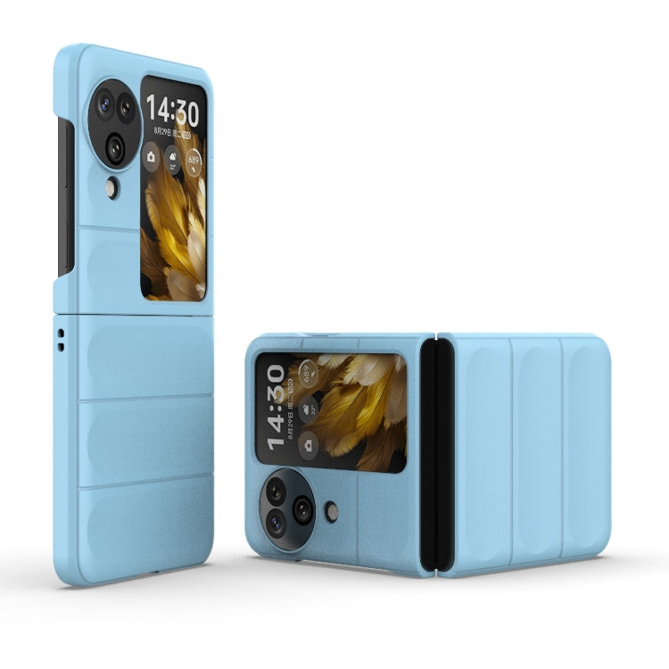For OPPO Find N3 Flip Magic Shield Fold PC Shockproof Phone Case(Light Blue)