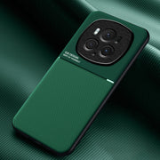 For Honor Magic6 Pro Classic Tilt Strip Grain Magnetic PC Hybrid TPU Phone Case(Green)