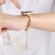 For Apple Watch 38mm Twist Metal Bracelet Chain Watch Band(Gold)