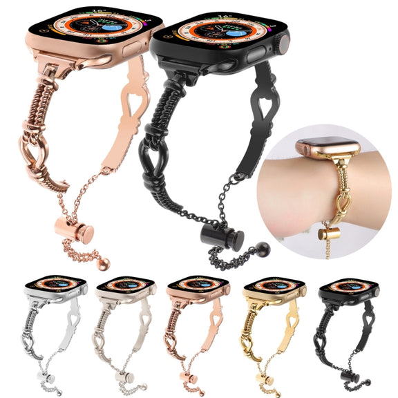 For Apple Watch Series 2 42mm Twist Metal Bracelet Chain Watch Band(Silver)