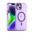 For iPhone 14 MagSafe Frosted Translucent TPU + PC Full Coverage Phone Case(Dark Purple) - iPhone 14 Cases by PMC TechLife | Online Shopping South Africa | PMC TechLife