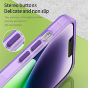 For iPhone 14 MagSafe Frosted Translucent TPU + PC Full Coverage Phone Case(Dark Purple)