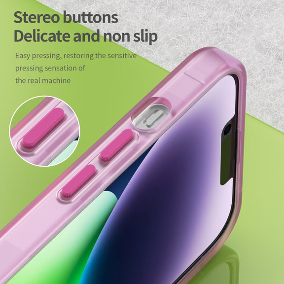 For iPhone 14 MagSafe Frosted Translucent TPU + PC Full Coverage Phone Case(Pink)
