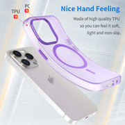 For iPhone 15 Pro MagSafe Frosted Translucent TPU + PC Full Coverage Phone Case(Dark Purple)