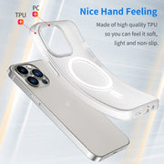 For iPhone 13 Pro MagSafe Frosted Translucent TPU + PC Full Coverage Phone Case(White)