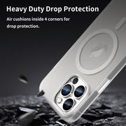 For iPhone 13 Pro MagSafe Frosted Translucent TPU + PC Full Coverage Phone Case(White)
