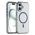 For iPhone 16 Plus MagSafe Frosted Translucent TPU + PC Full Coverage Phone Case(Dark Blue) - iPhone 16 Plus Cases by PMC TechLife | Online Shopping South Africa | PMC TechLife | Buy Now Pay Later Mobicred