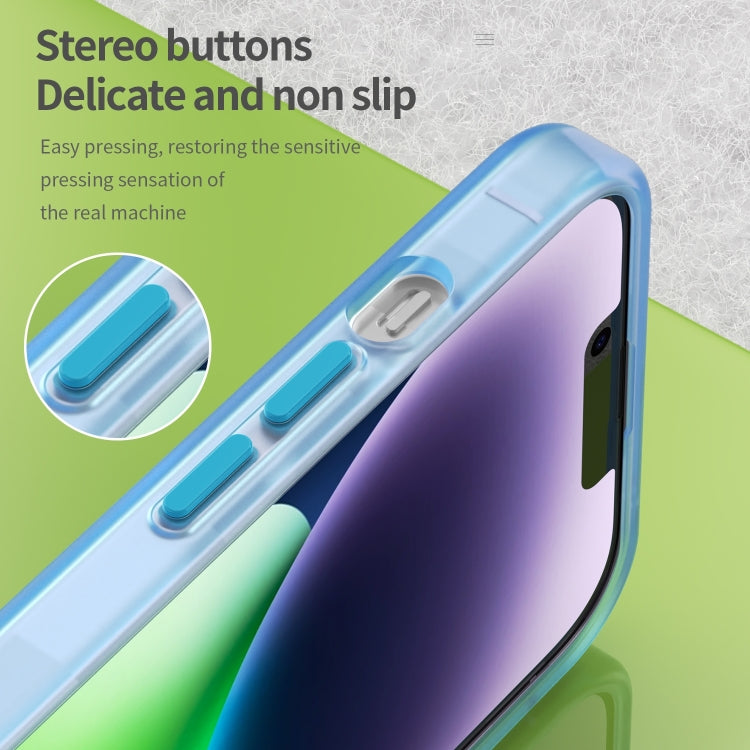 For iPhone 16 Plus MagSafe Frosted Translucent TPU + PC Full Coverage Phone Case(Blue)