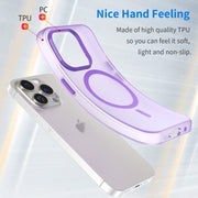 For iPhone 16 Pro MagSafe Frosted Translucent TPU + PC Full Coverage Phone Case(Dark Purple)