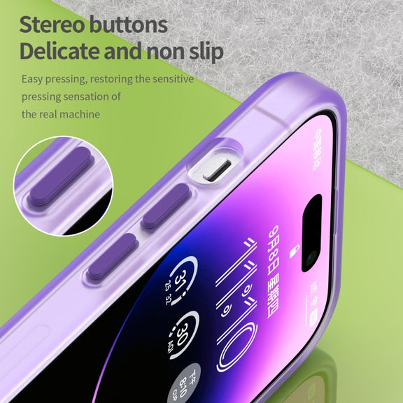 For iPhone 16 Pro MagSafe Frosted Translucent TPU + PC Full Coverage Phone Case(Dark Purple)