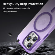 For iPhone 16 Pro MagSafe Frosted Translucent TPU + PC Full Coverage Phone Case(Dark Purple)
